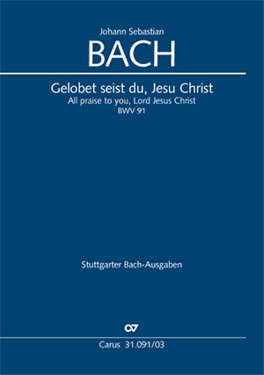 All praise to you, Lord Jesus Christ (Gelobet seist du, Jesu Christ) 4-Part scores gallery preview page 1