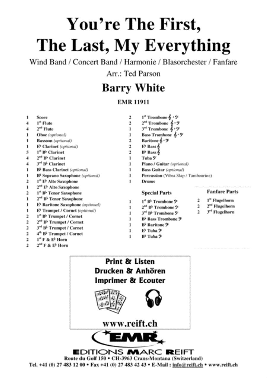 You're The First, The Last, My Everything Concert Band scores gallery preview page 2
