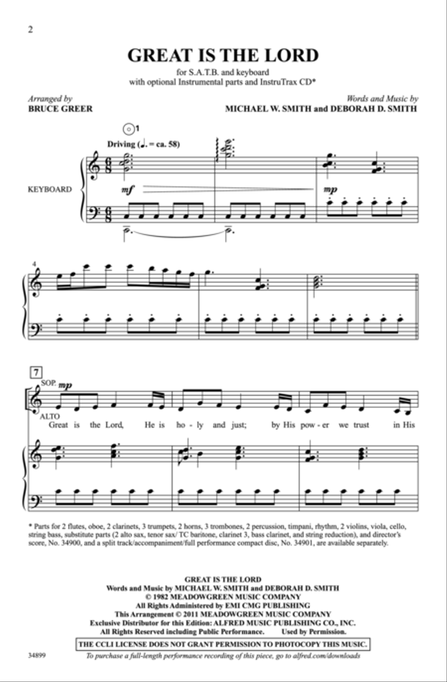 Great Is the Lord Choir scores gallery preview page 2