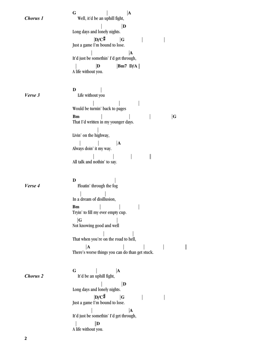 Life Without You Electric Guitar scores gallery preview page 2