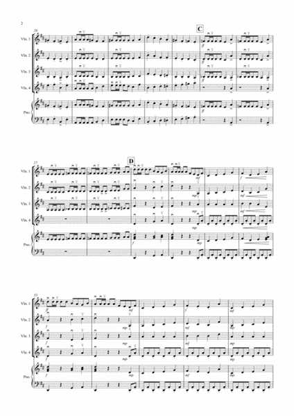 Trepak (Fantasia from Nutcracker) for Violin Quartet image number null