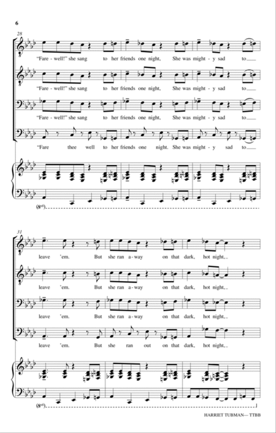Harriet Tubman Harriet Tubman TTBB scores gallery preview page 6