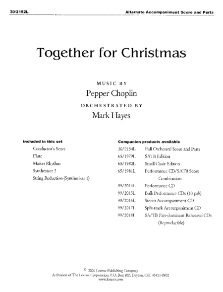 Together for Christmas - Flute, Rhythm and Digital Keyboard(s)