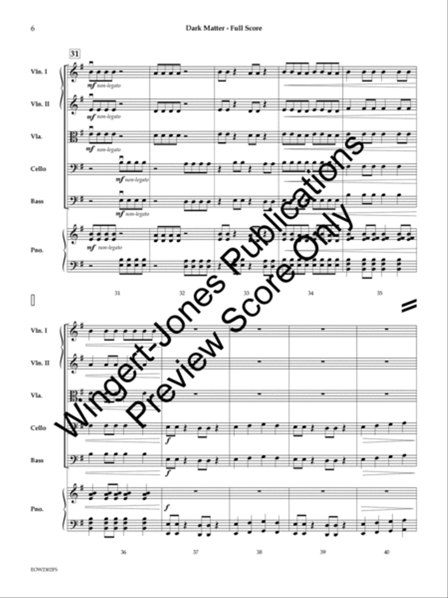 Dark Matter Dark Matter String Orchestra scores gallery preview page 7