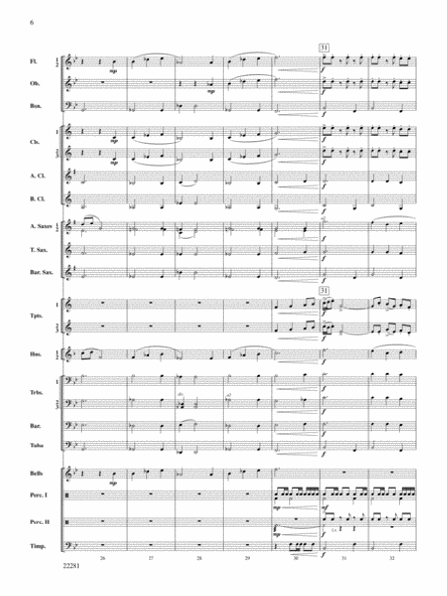 Falcon Lake Overture: Score Concert Band scores gallery preview page 6