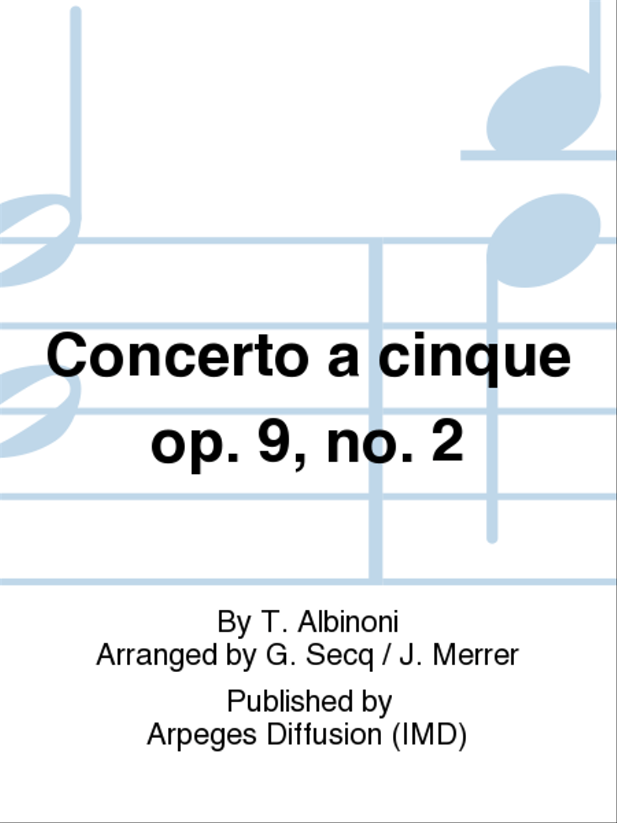 Concerto a cinque op. 9, no. 2 Orchestra scores gallery preview page 1