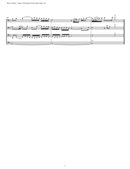 Fugue 01 from Well-Tempered Clavier, Book 1 (Bassoon Quartet) image number null