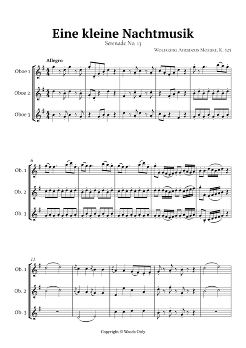 Eine kleine Nachtmusik in G Major by Mozart K 525 for Oboe Trio image number null