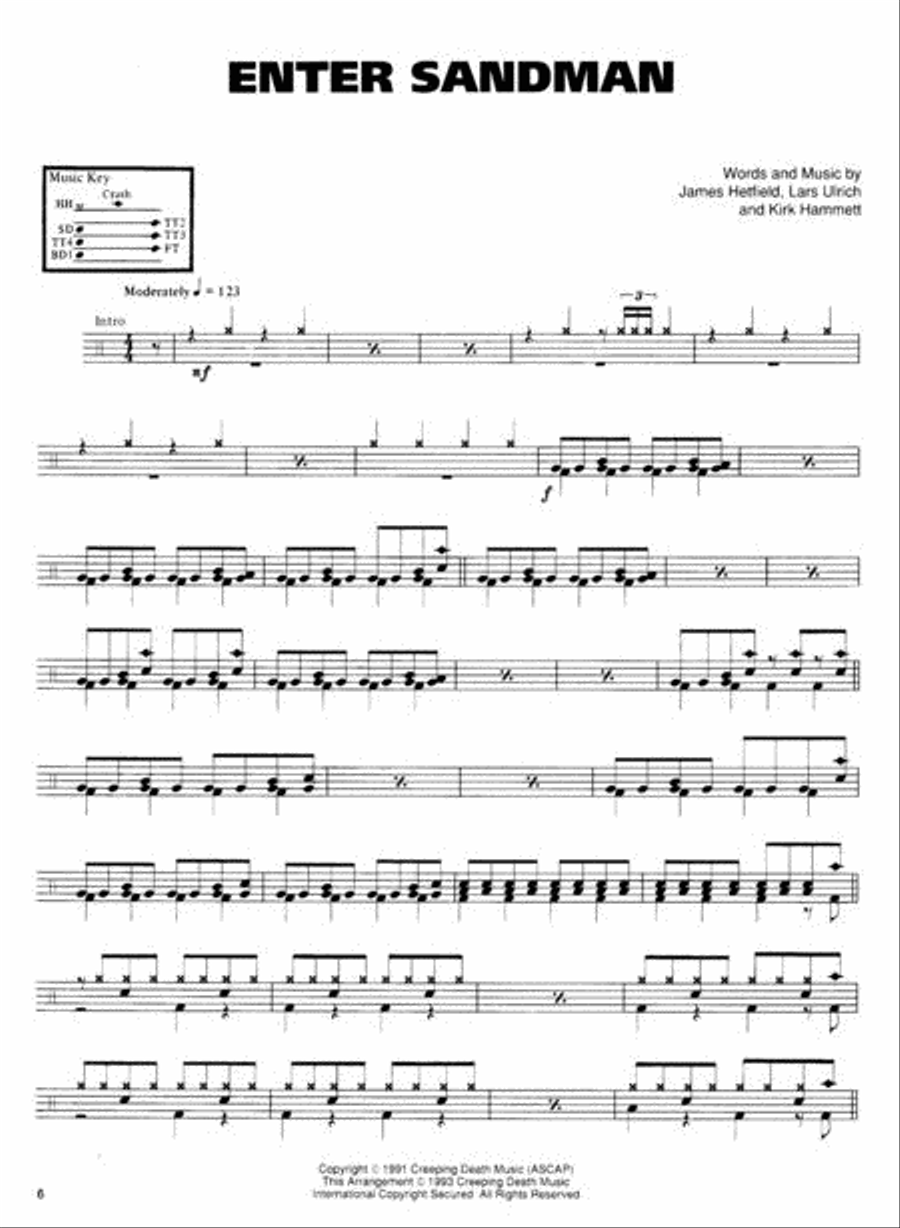 Metallica Metallica Drums scores gallery preview page 2