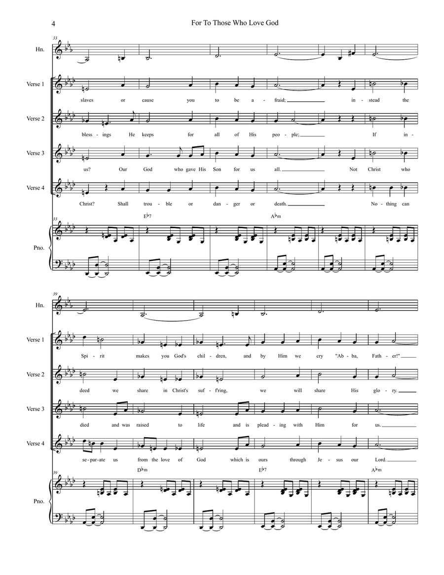 For To Those Who Love God (Unison choir / 2-part) Unison Choir scores gallery preview page 4