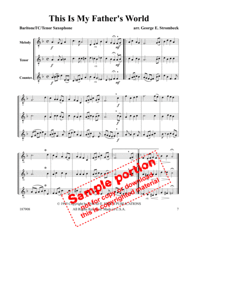 Hymns For Multiple Instruments - Volume I, Book 9 - Baritone TC/Tenor saxophone