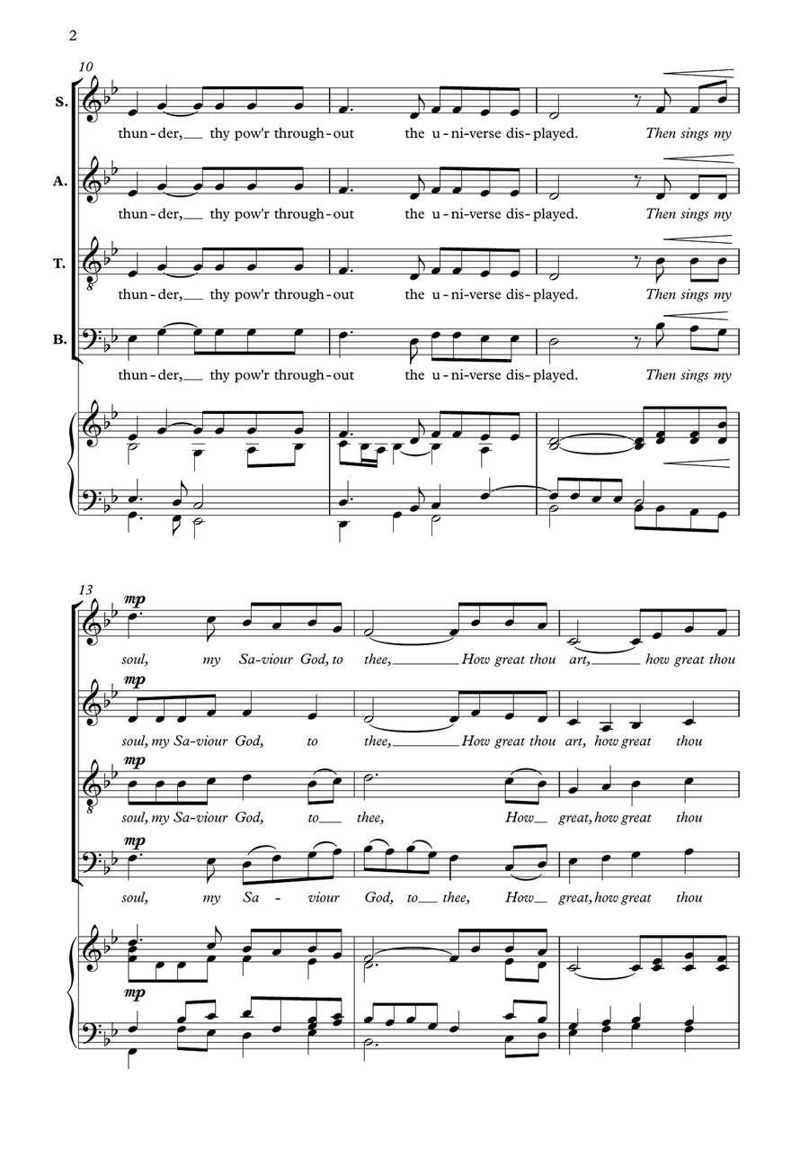 How Great Thou Art How Great Thou Art 4-Part scores gallery preview page 4