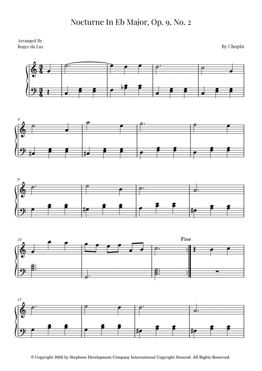 Nocturne In Eb Major, Op. 9, No. 2 image number null