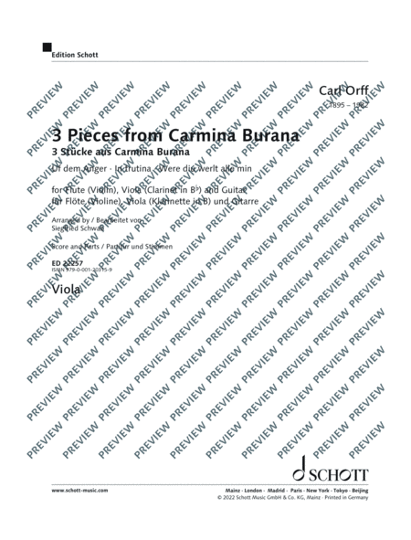 3 Pieces from Carmina Burana