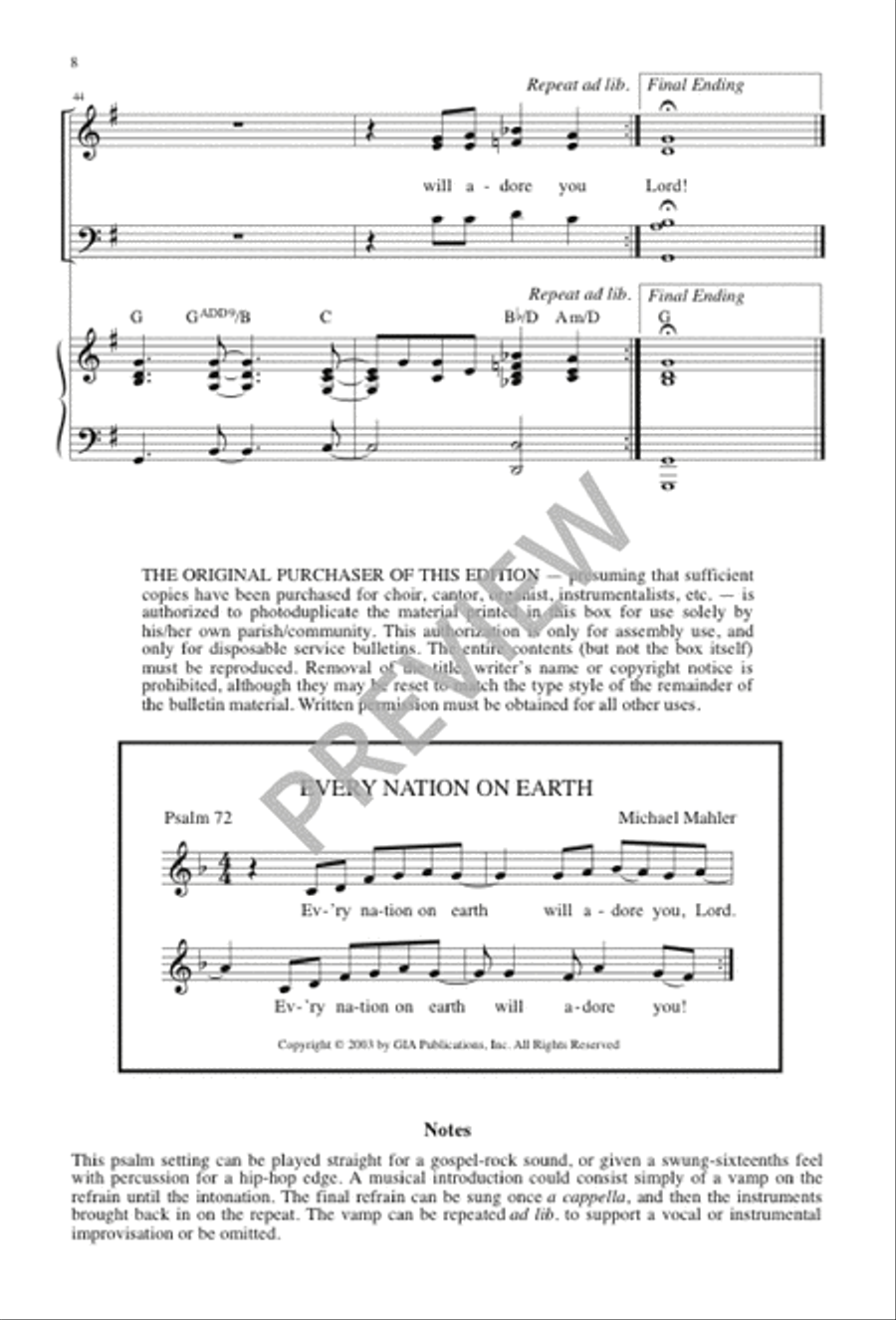 Every Nation on Earth Every Nation on Earth 3-Part scores gallery preview page 7