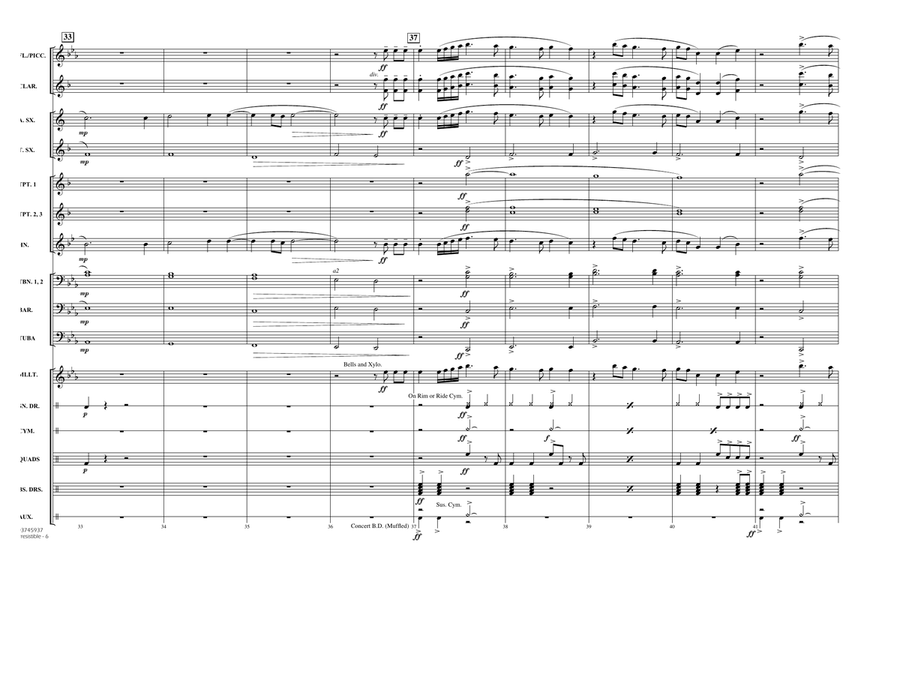 Irresistible - Conductor Score (Full Score) Marching Band scores gallery preview page 6