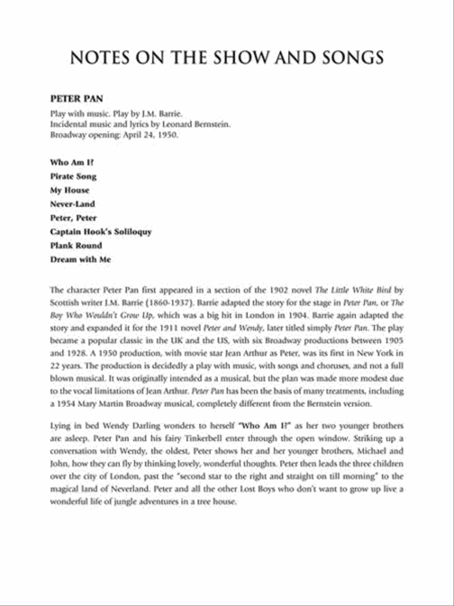 Peter Pan Peter Pan Voice scores gallery preview page 4