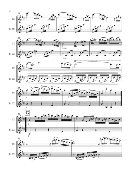 Mozart Sonata No.15 (Allegro): Clarinet & Bass Clarinet Duet image number null