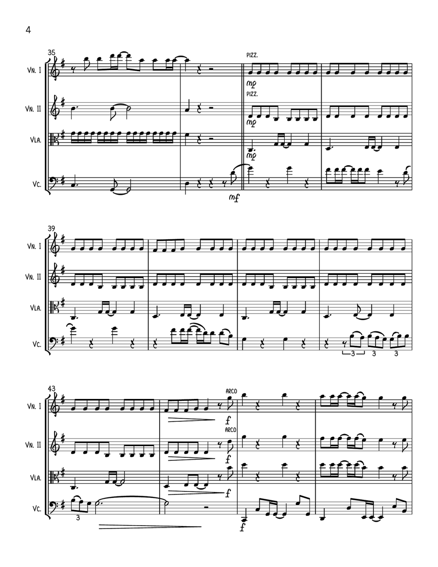 Anti-hero String Quartet scores gallery preview page 4