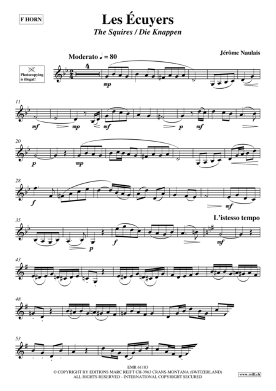 Les Ecuyers Horn scores gallery preview page 4