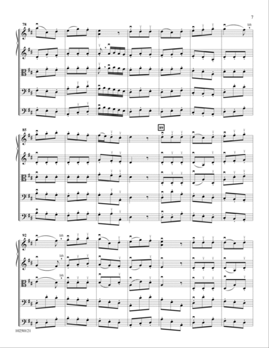 Divertimento No. 2 in D, Finale, K. 131 Orchestra scores gallery preview page 6