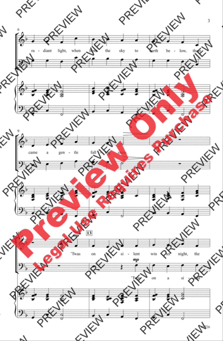 Winter Canon 3-Part scores gallery preview page 3