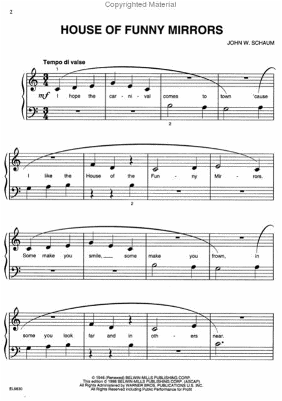 Schaum's Festival of Favorites Piano Method scores gallery preview page 3