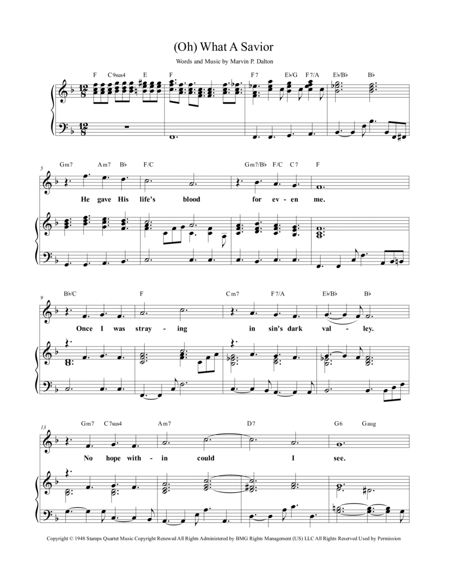 O What A Savior High Voice scores gallery preview page 1