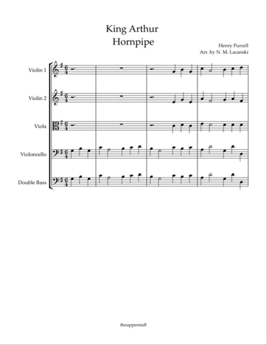 King Arthur Hornpipe String Orchestra scores gallery preview page 2