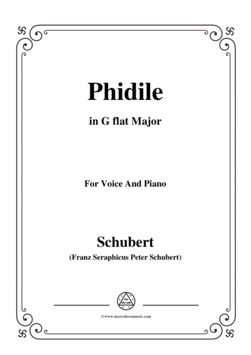 Schubert-Phidile,in G flat Major,for Voice&Piano image number null