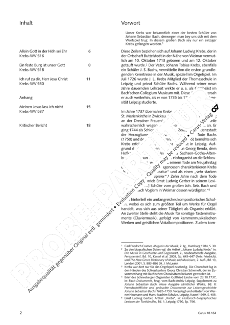 Krebs: Four Chorale Preludes Organ Solo scores gallery preview page 3