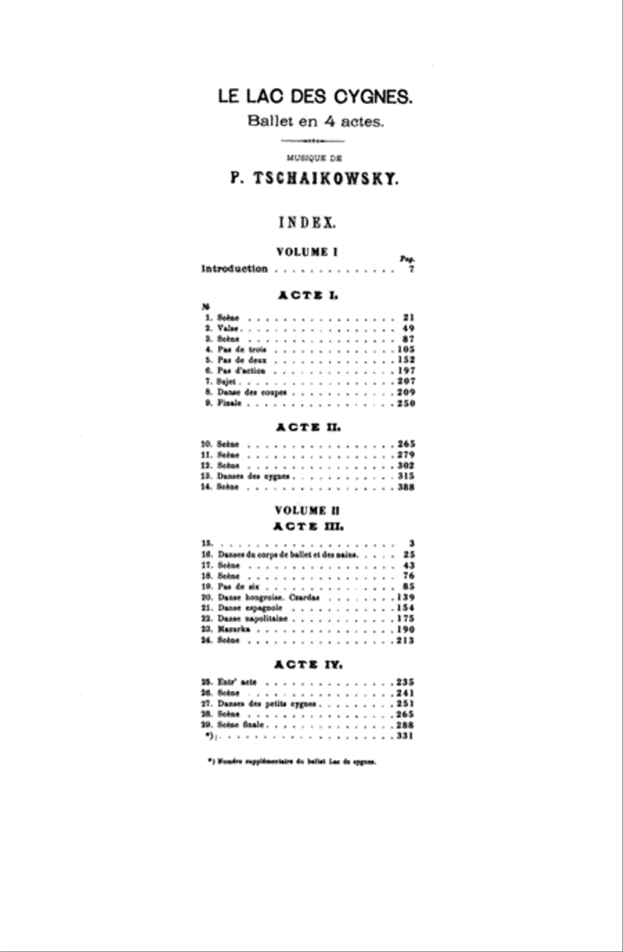 Swan Lake, Op. 20, Complete Ballet Full Orchestra scores gallery preview page 3