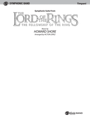 Book cover for The Lord of the Rings: The Fellowship of the Ring, Symphonic Suite from: Timpani