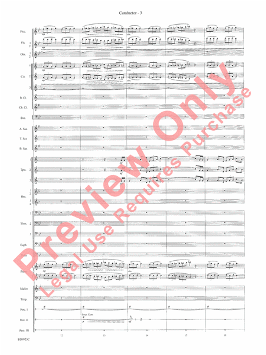 The Winds of Poseidon (from The Odyssey (Symphony No. 2)) Concert Band scores gallery preview page 7