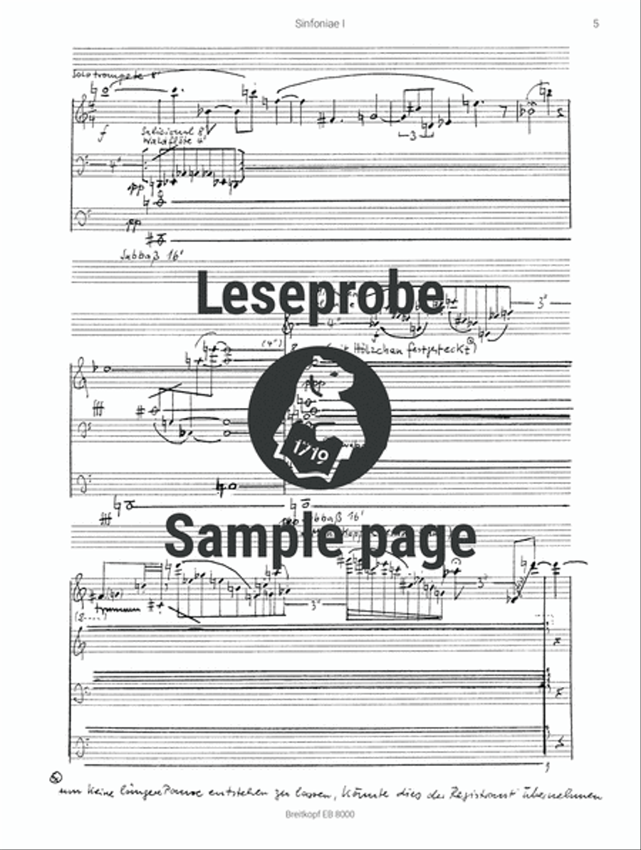 Sinfoniae I Organ scores gallery preview page 5