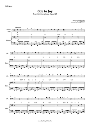 Ode to Joy for Double Bass with Piano by Beethoven Opus 125