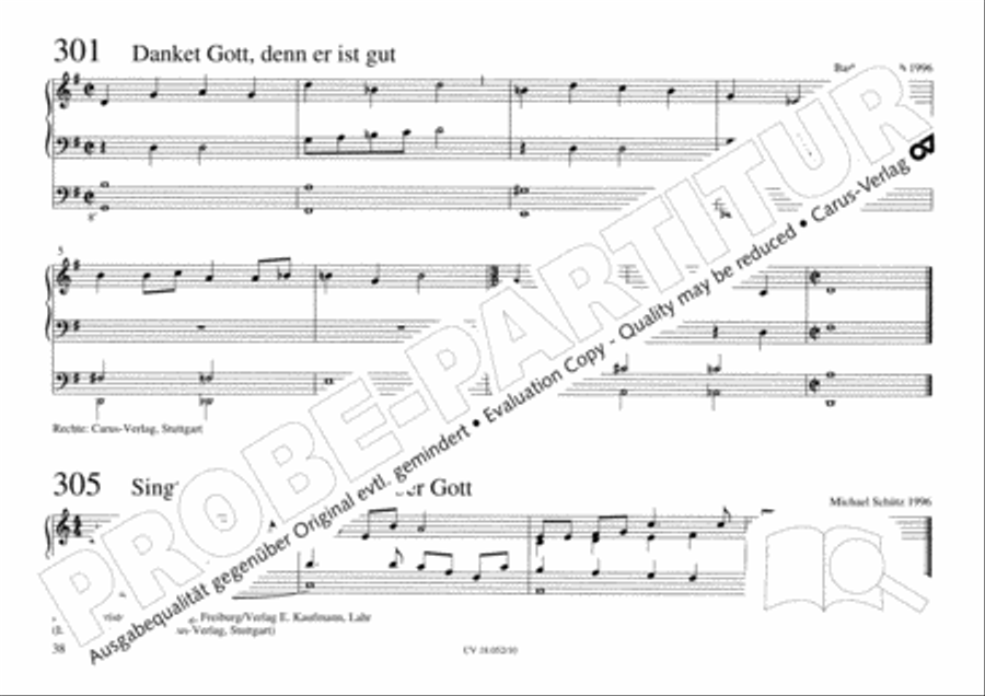 Esslinger Orgelbuch, Bd I-III Organ Solo scores gallery preview page 55
