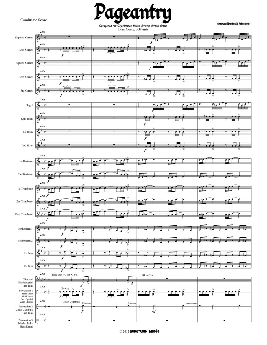 Pageantry Brass Ensemble scores gallery preview page 1