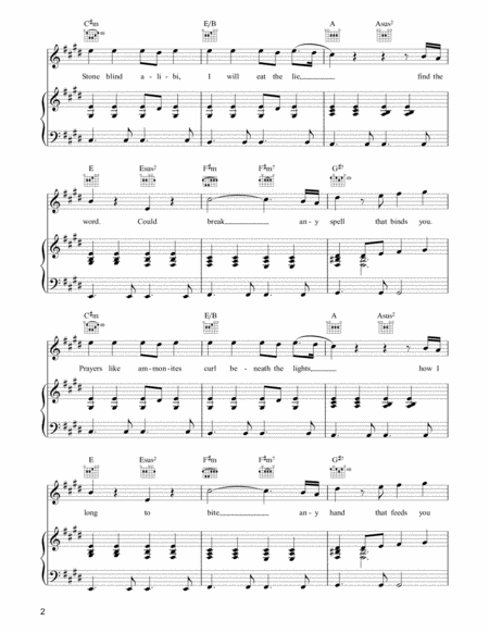 Alibi by David Gray Piano, Vocal, Guitar - Digital Sheet Music