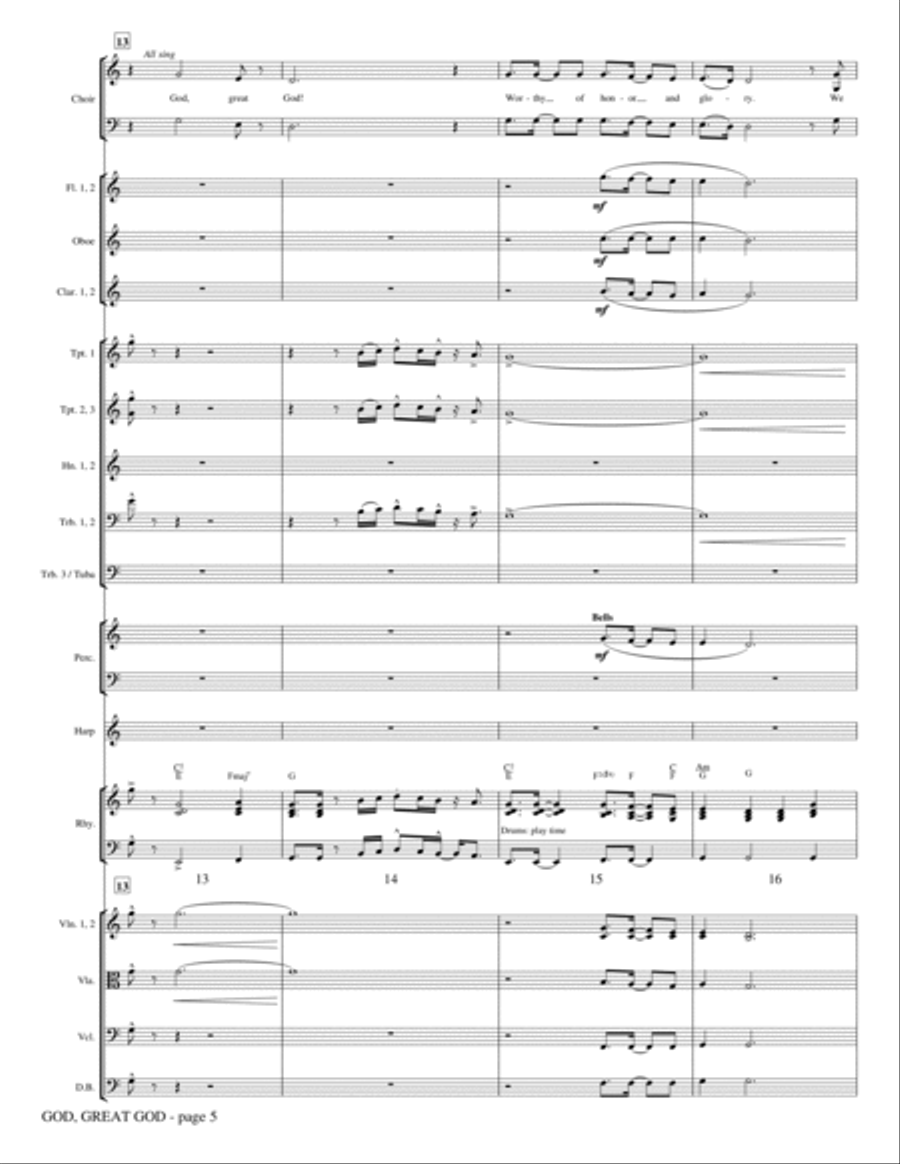 God, Great God - Full Score Choir scores gallery preview page 4