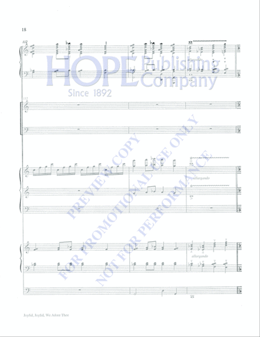 Joyful, Joyful, We Adore Thee 4-Part scores gallery preview page 18