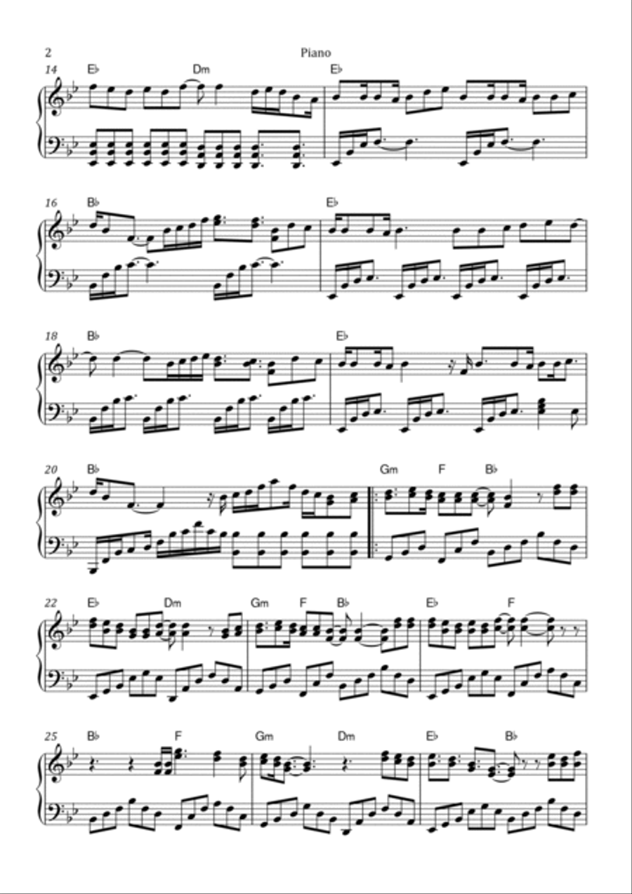 Hold On To Memories Piano Solo scores gallery preview page 2