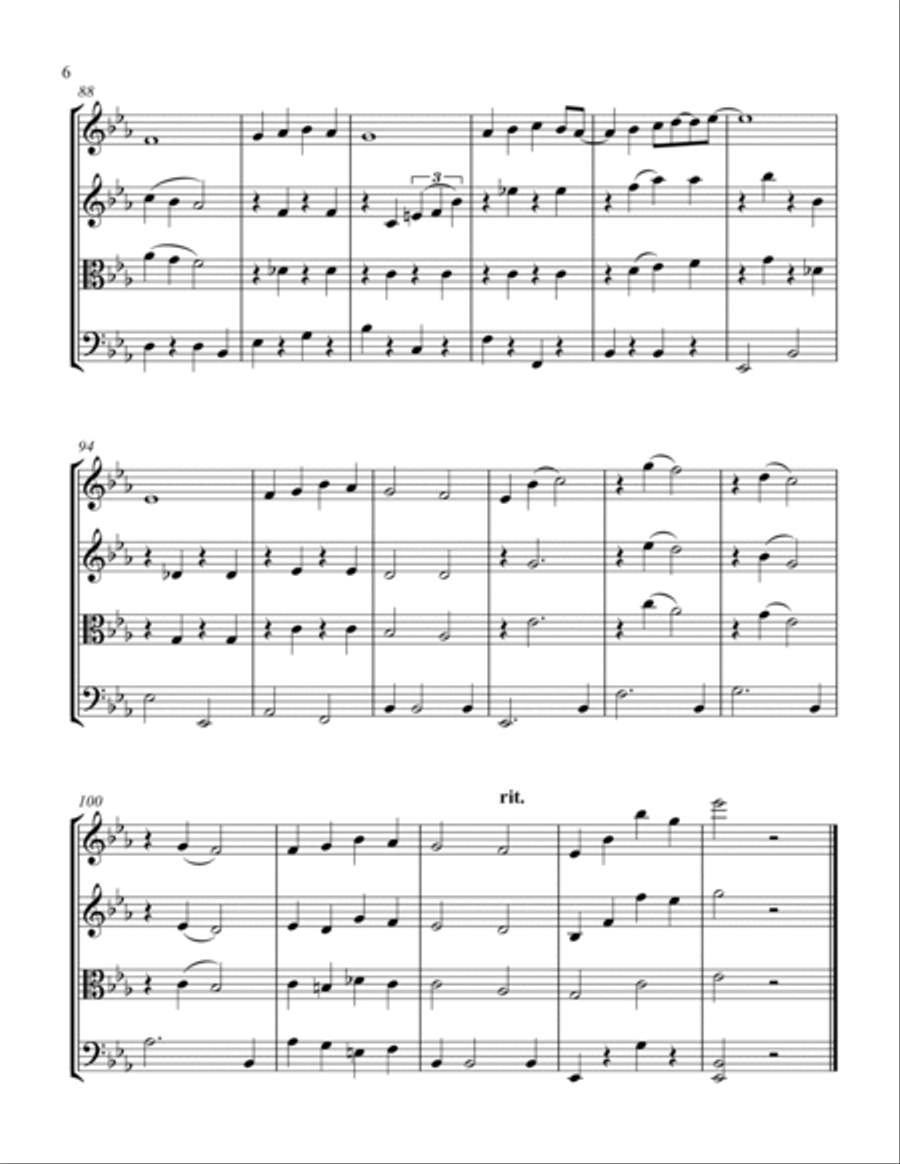 The Way You Look Tonight String Quartet scores gallery preview page 6
