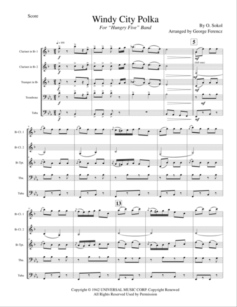 Windy City Polka Clarinet scores gallery preview page 3