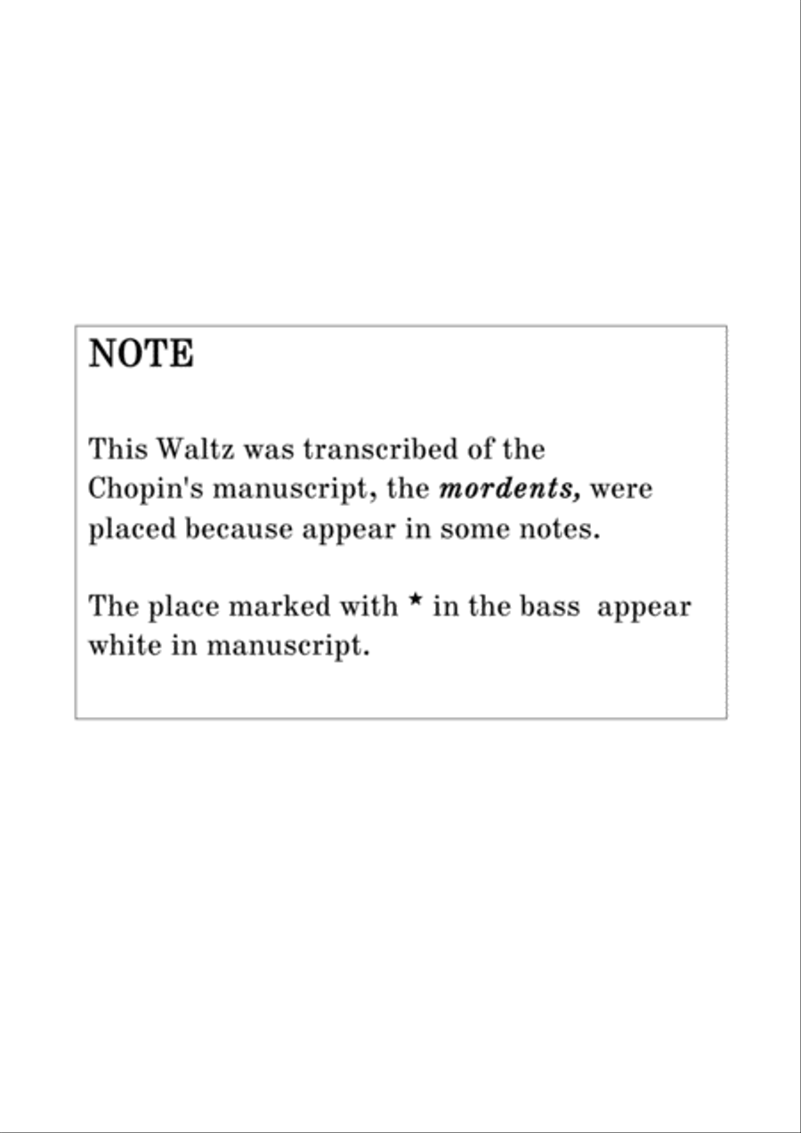 Chopin, Frédérick François - Waltz in A minor Piano Solo scores gallery preview page 2
