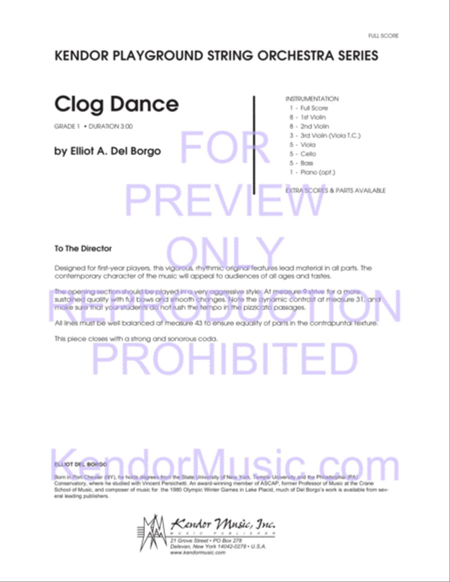 Clog Dance String Orchestra scores gallery preview page 2