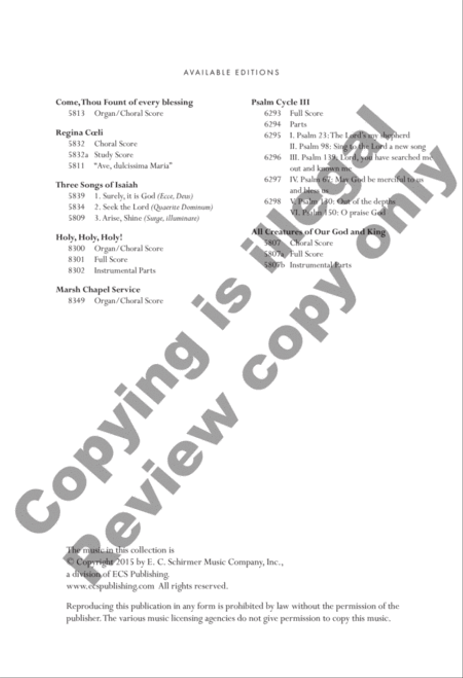 Selected Sacred Choral Works of Julian Wachner, Volume 2 4-Part scores gallery preview page 3