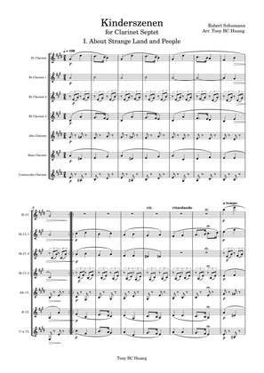 Book cover for Kinderszenen, Op.15 for Clarinet Septet