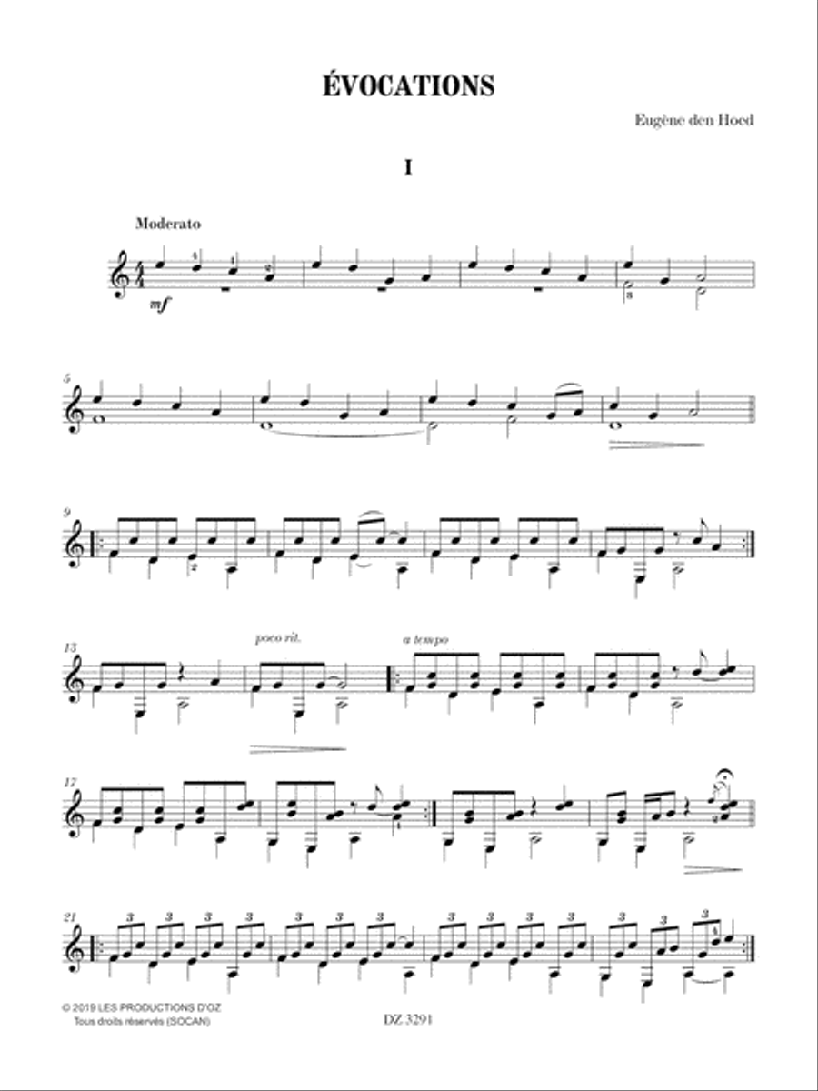 Évocations I-X Évocations I-X Classical Guitar scores gallery preview page 3