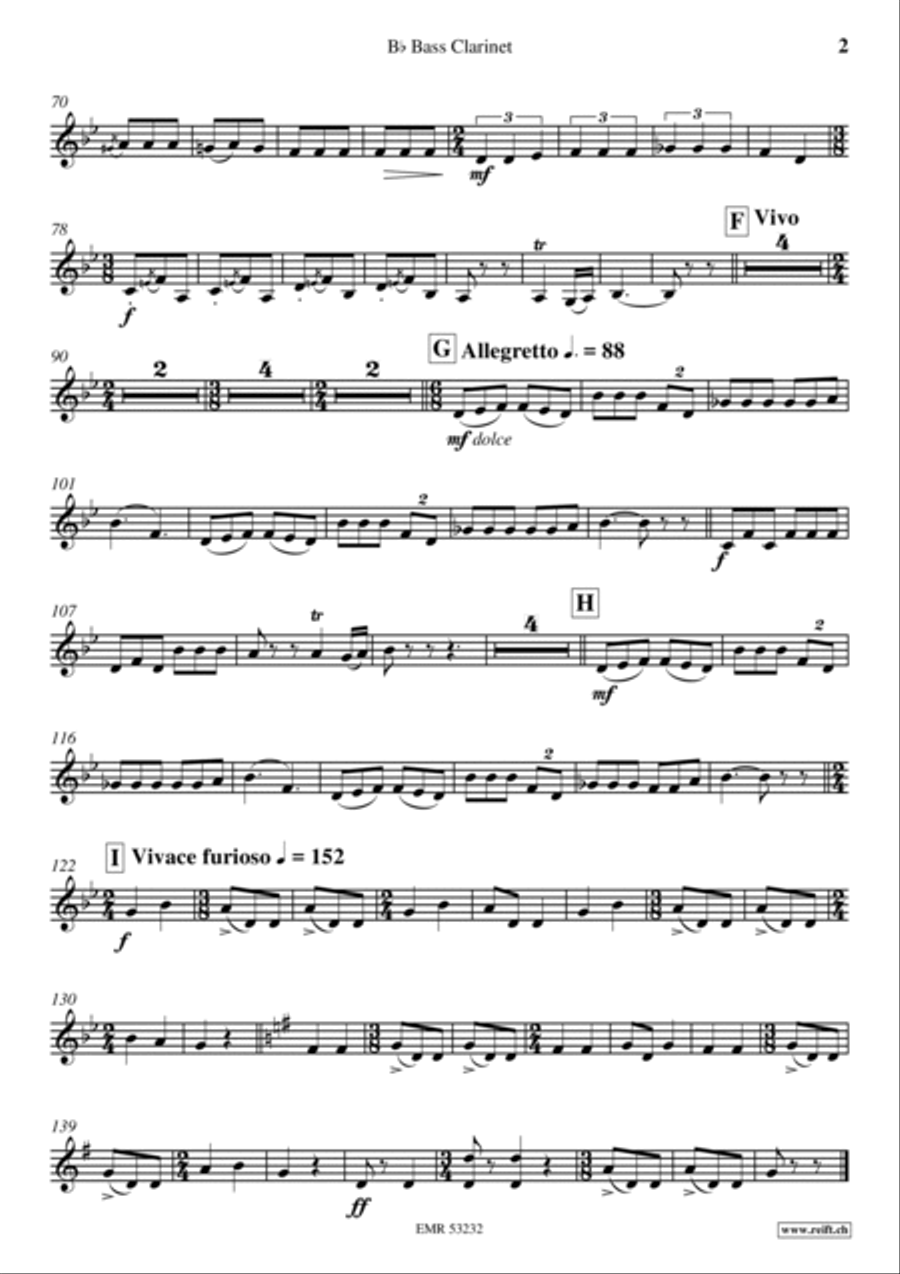 Danza Furiosa Bass Clarinet scores gallery preview page 3